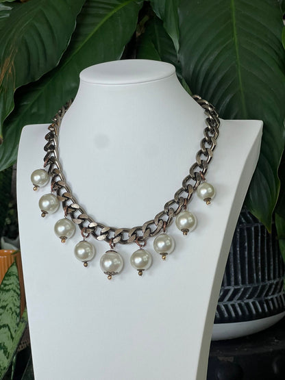 Pearl & Chain Necklace