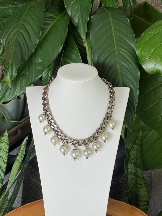 Pearl & Chain Necklace