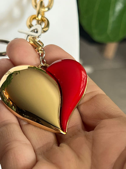 Two Color Heart Necklace